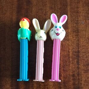 Easter Pez Dispensers - 3 - 2 Bunnies, 1 Chick